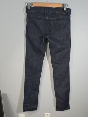 RUDE Superskinny Jeans Men's Size 28 Dark Blue Almost Black with Branded Button